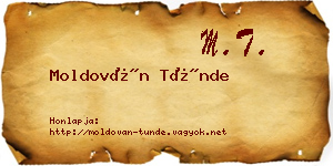 Moldován Tünde névjegykártya