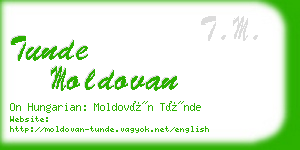 tunde moldovan business card